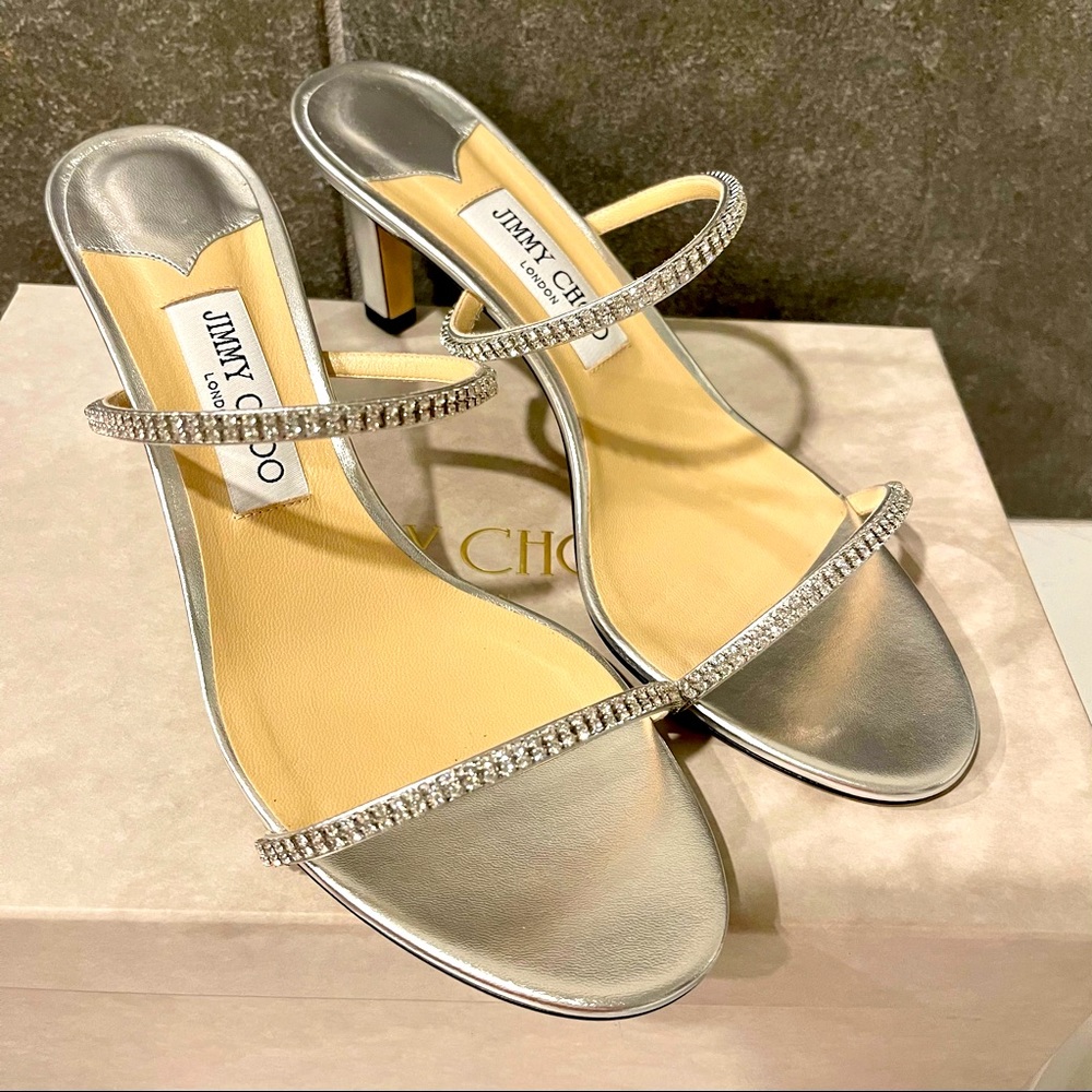 Jimmy Choo Brea Heeled Sandal, Size 40